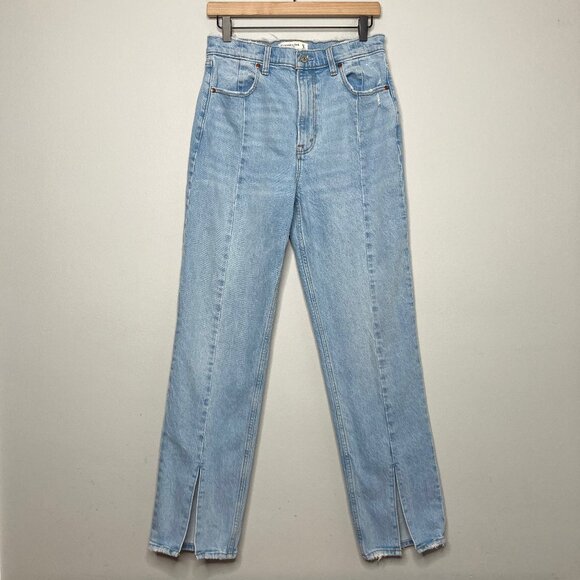 Abercrombie & Fitch Denim - Abercrombie & Fitch Jeans Womens 29 Blue 90s Straight Ultra High Rise Split Hem